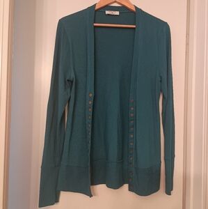 Zenana Dark Teal Snap Cardigen
